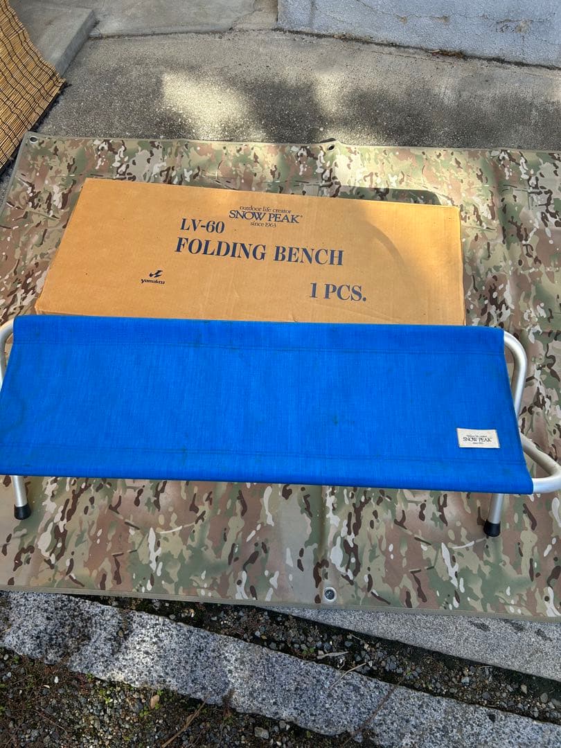 ヤマコウ　 PEAK フォールディングベンチ 青