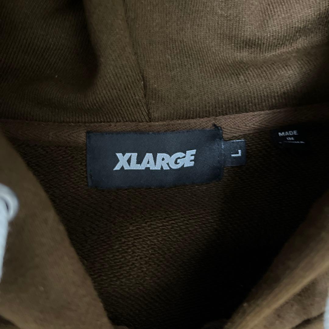 エクストララージ　XLARGE ジップパーカー　Lサイズ　ブラウン