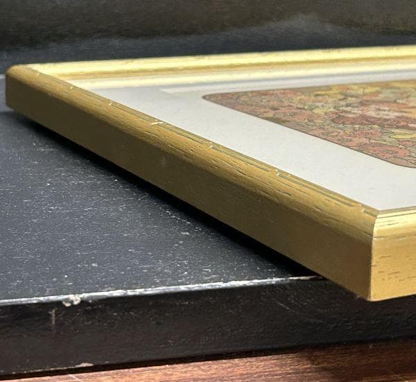 Y【中古品】アルフォンス・ミュシャ 　バラ　ローズ　　薔薇　額縁