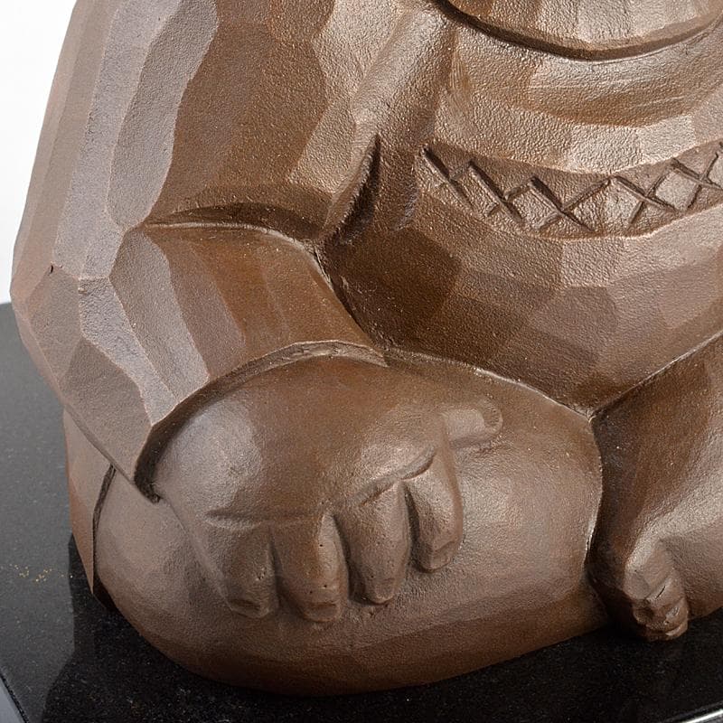 大町誠一作　ブロンズ　やさしき戦士　重さ約5.5kg　証明書付　D　R5986B