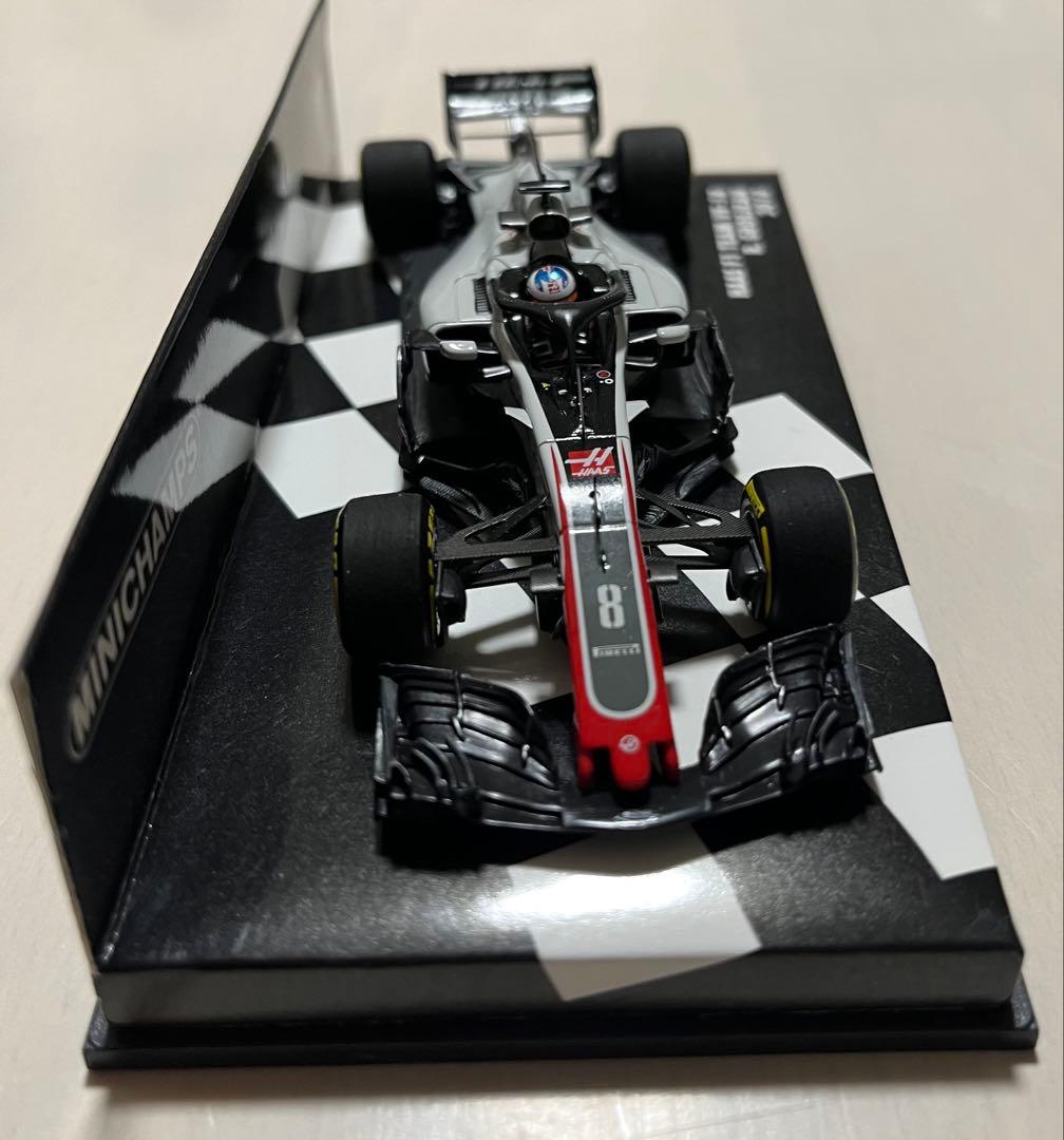 ミニチャンプスHAAS F1 VF-18 R. GROSJEAN 2018