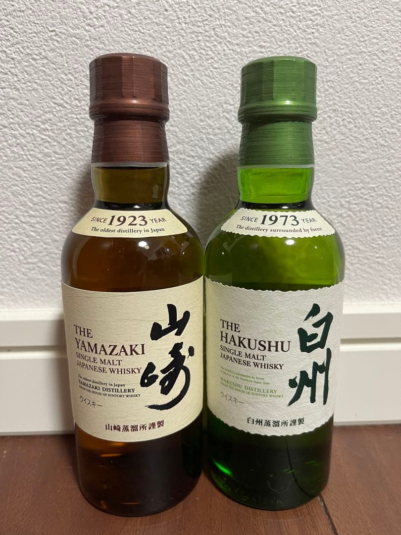 新品 山崎・白州 シングルモルトウイスキー 180ml 12本セット*2