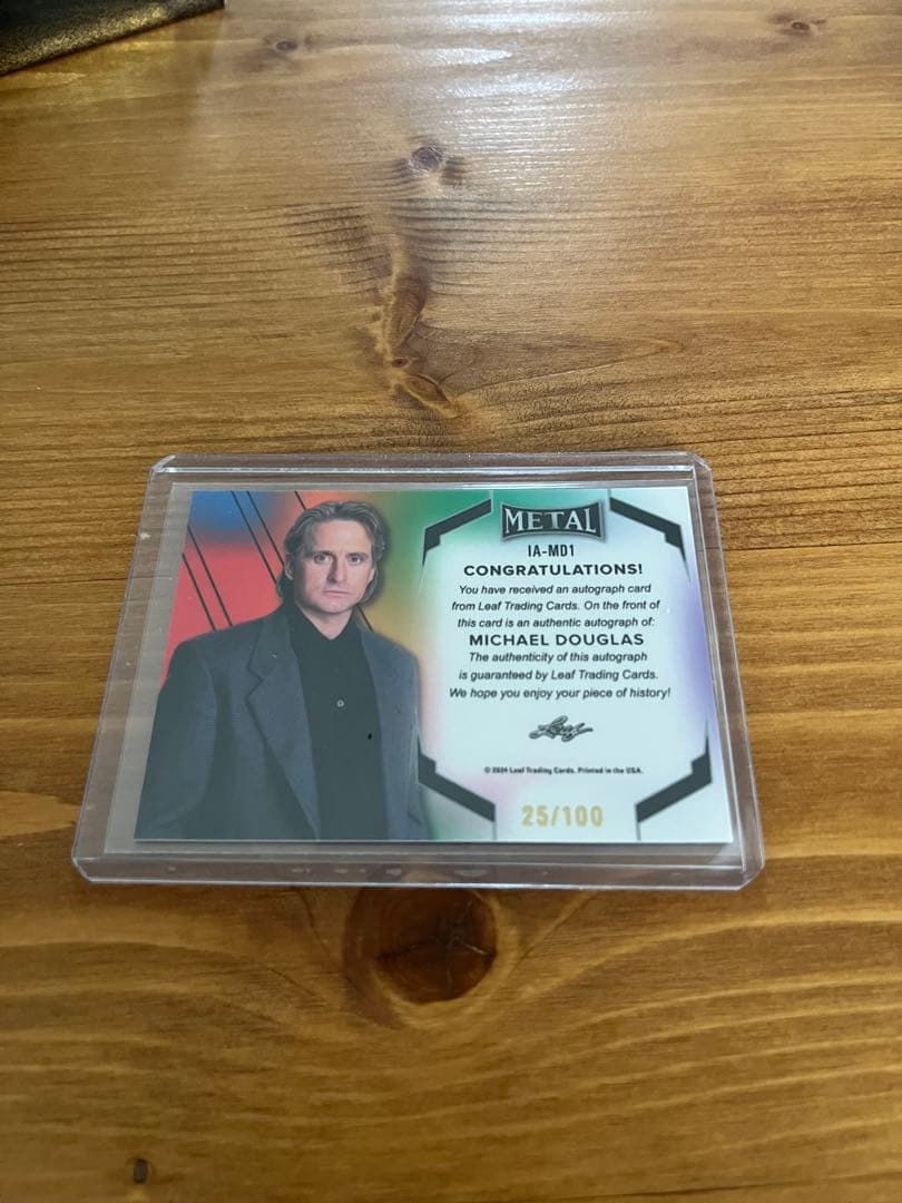 Michael Douglas サイン入りカード 25/100