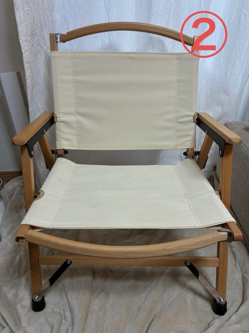 【2脚セット】Hilander(ハイランダー) ウッドフレームチェア コットン