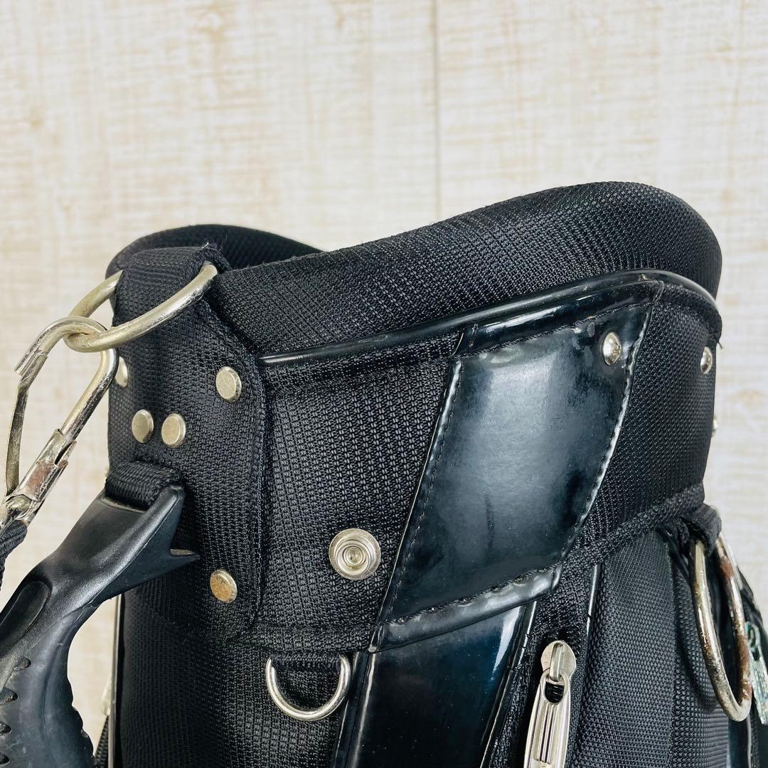 adidas アディダス　3ライン　ゴルフキャディバッグ　ブラック9型