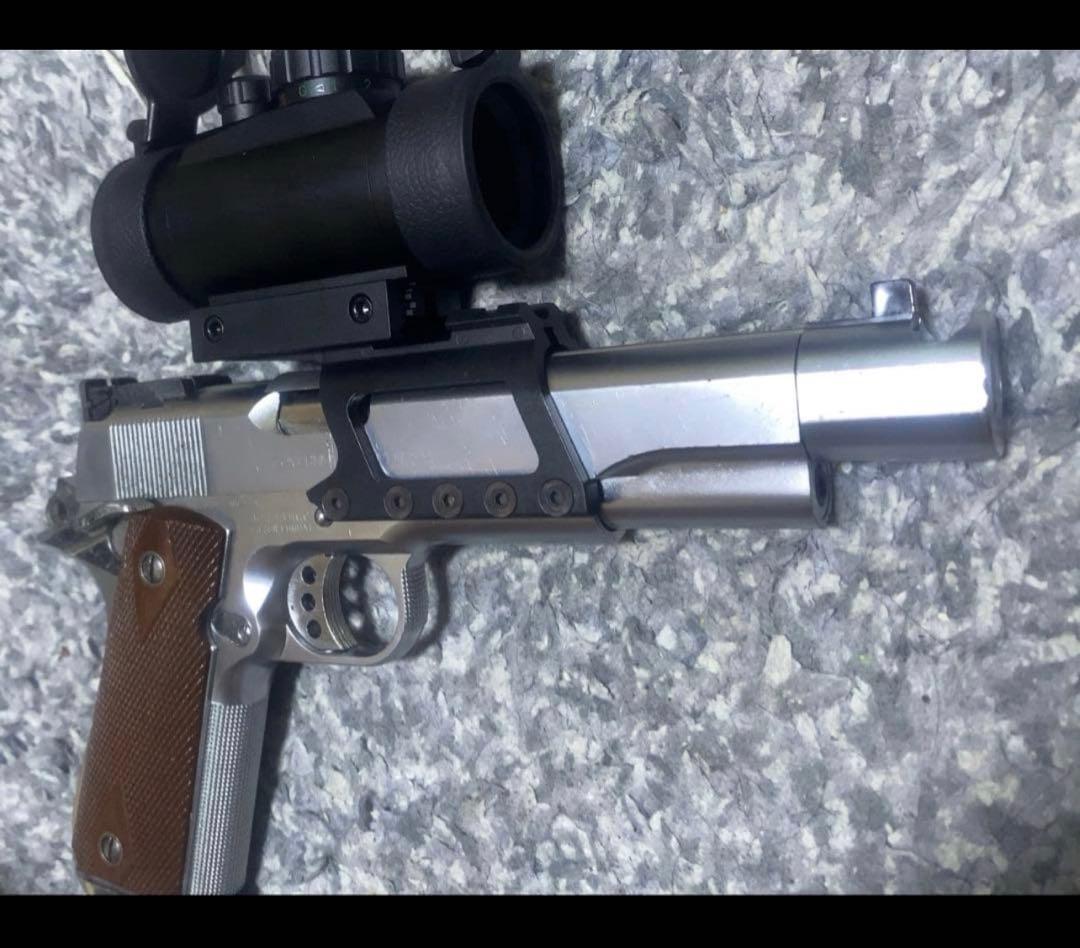 MGC メッキ　m1911 ガバメント　スコープ付き　モーゼル　SAA