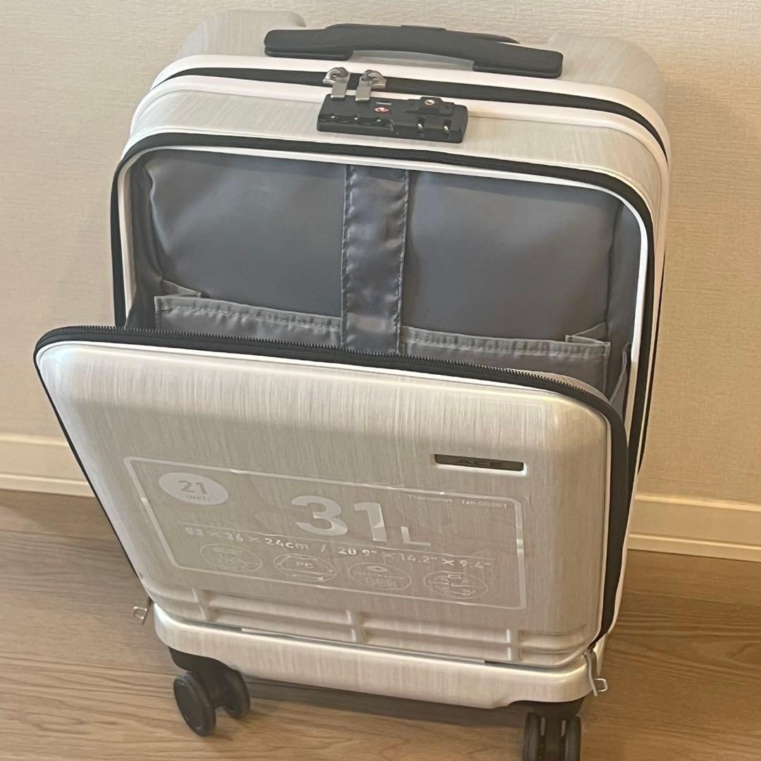 【未使用品】Ace キャリーケース　31L　フロントオープン　機内持ち込み可