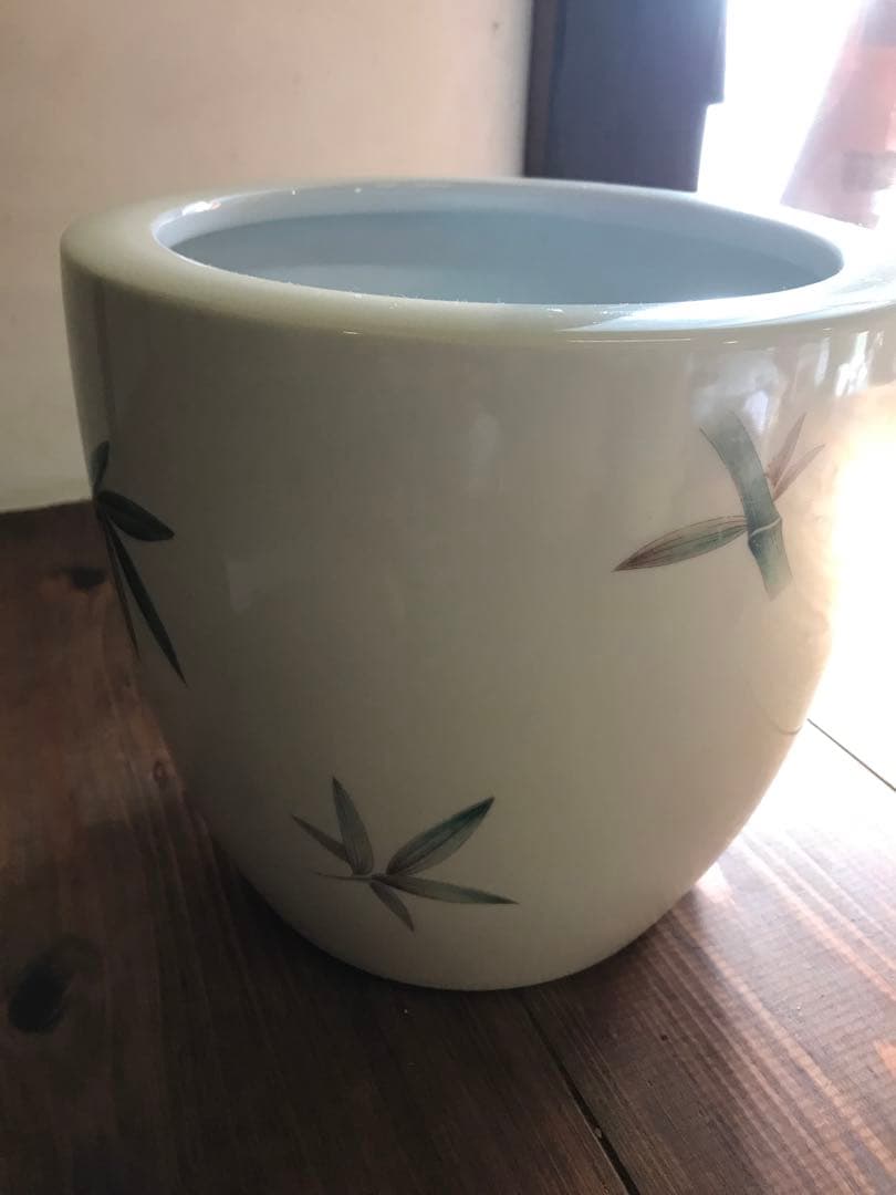 希少　ノリタケ　則武　日陶　火鉢　陶器　竹　時代物　白　オールドノリタケ