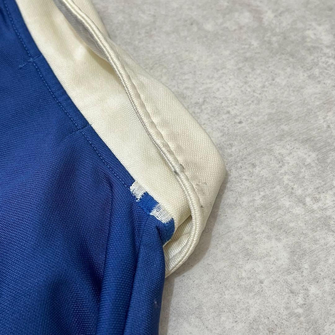 希少　70s 80s アディダス　ゲームシャツ　ユニフォーム　青　ビンテージ　L