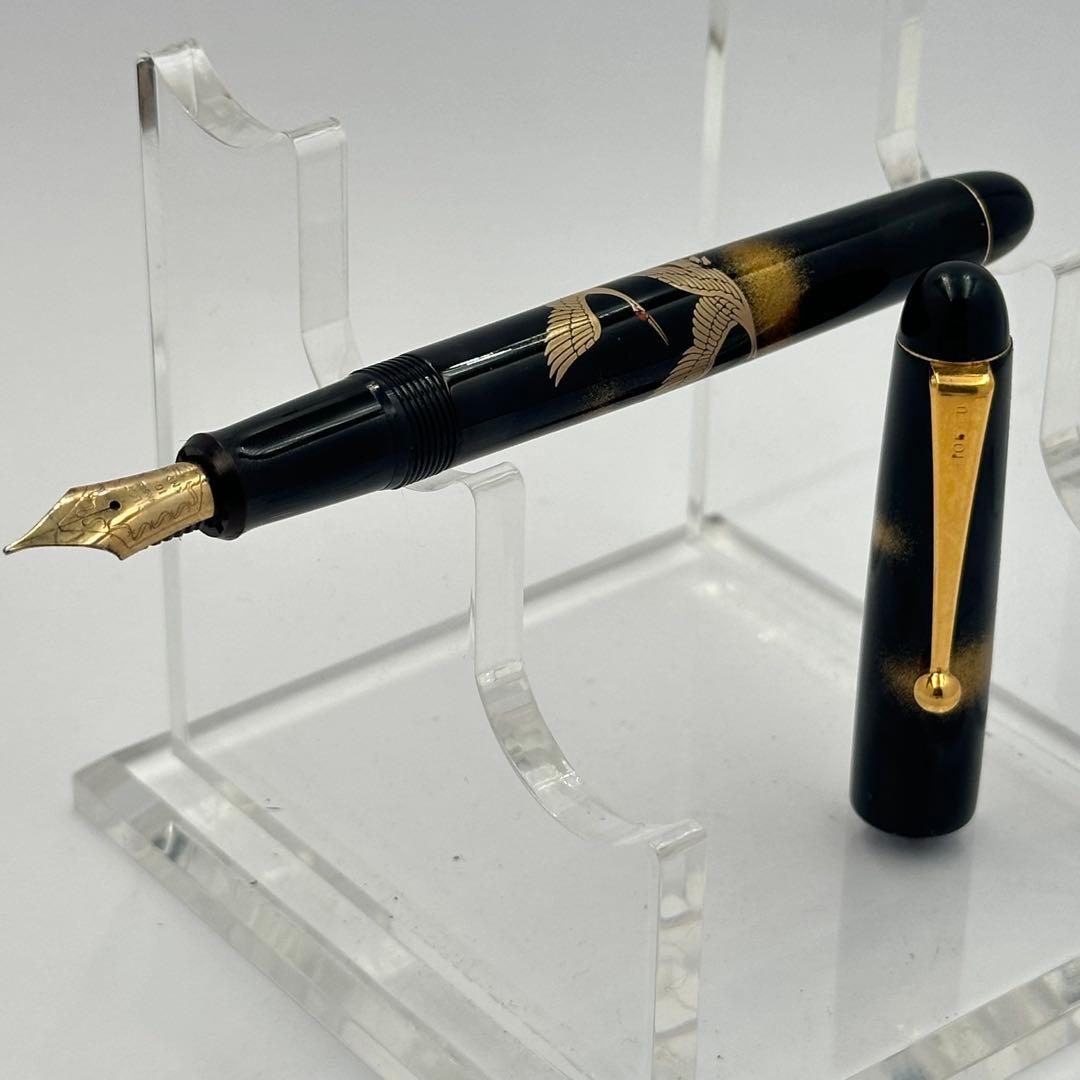 PILOT 万年筆 14K 平蒔絵 双鶴 國光會 1320