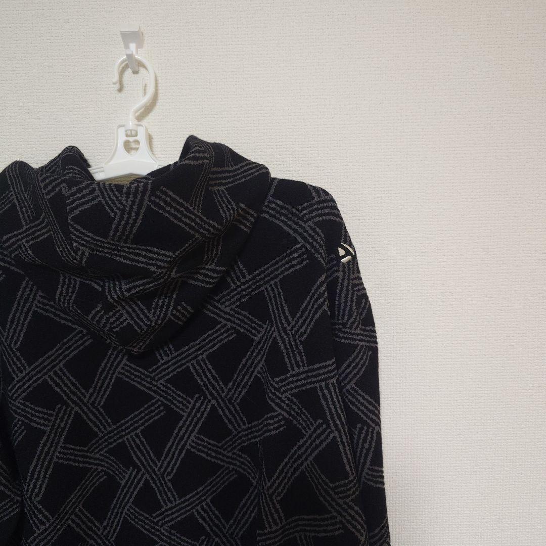 テーラーメイド フリース フード付きセーター メンズ 黒グレー