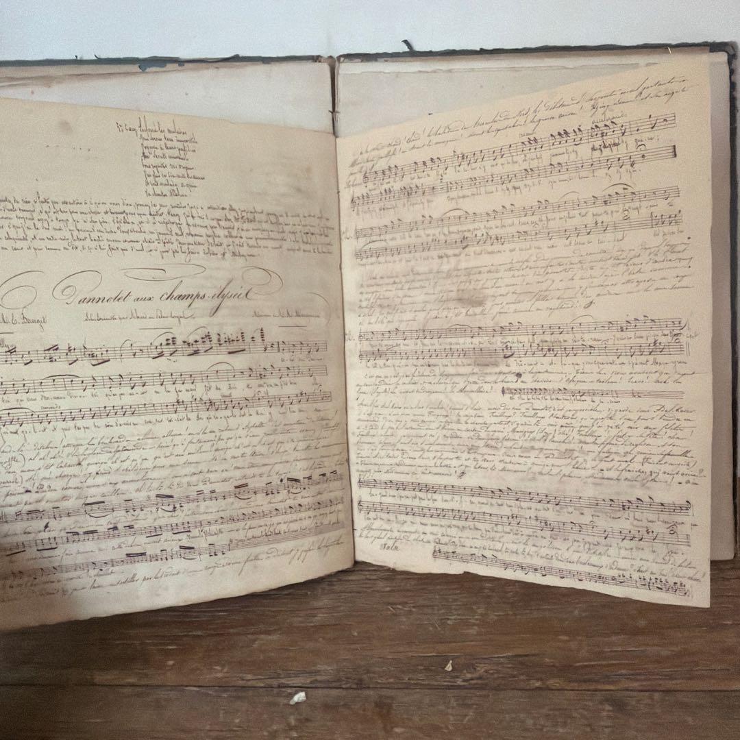 フランスアンティーク　1800年代の楽譜　希少　chanson シャンソン