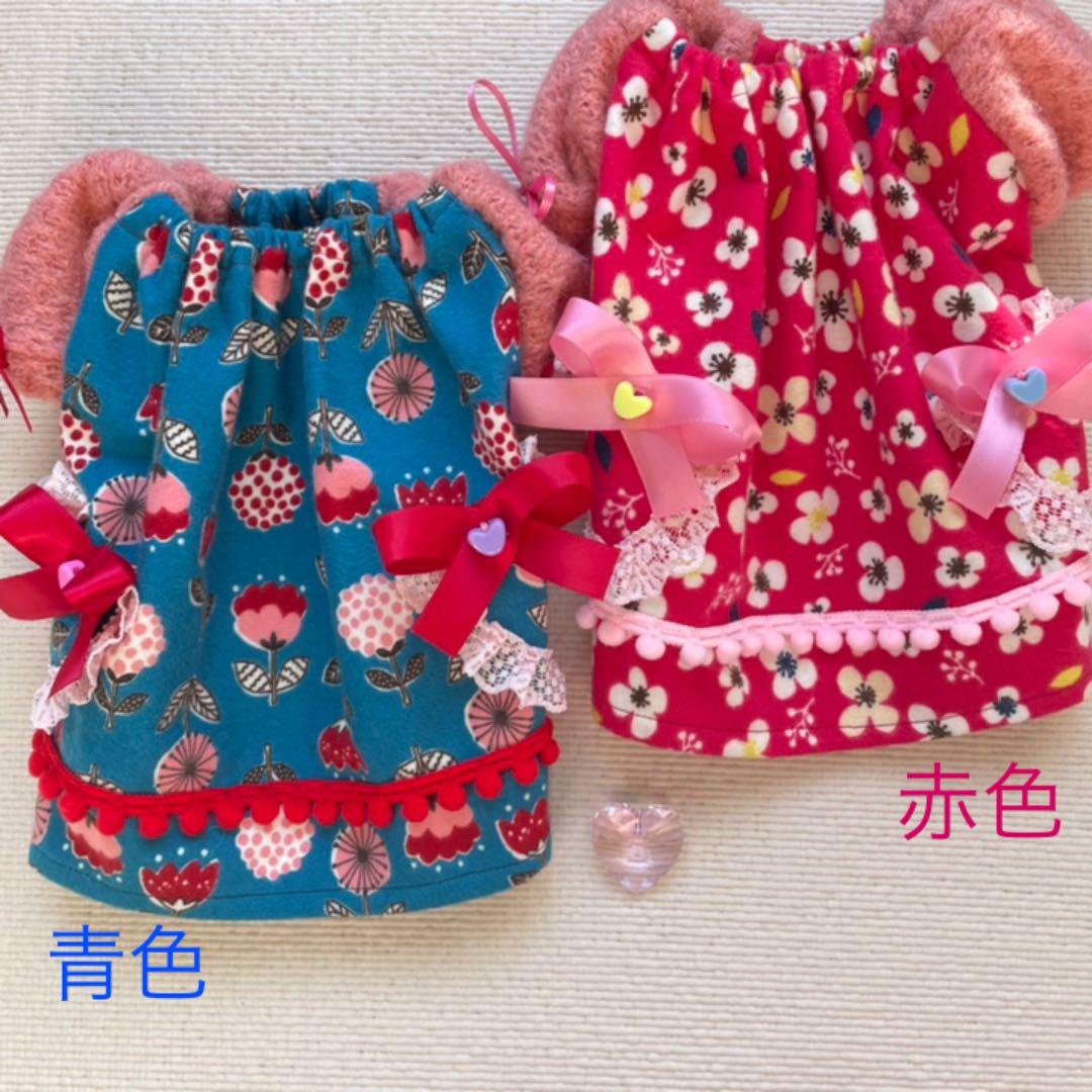 昭和レトロチックな「あそび着」オーダーページ　犬服ハンドメイド　おそろいヘアゴム
