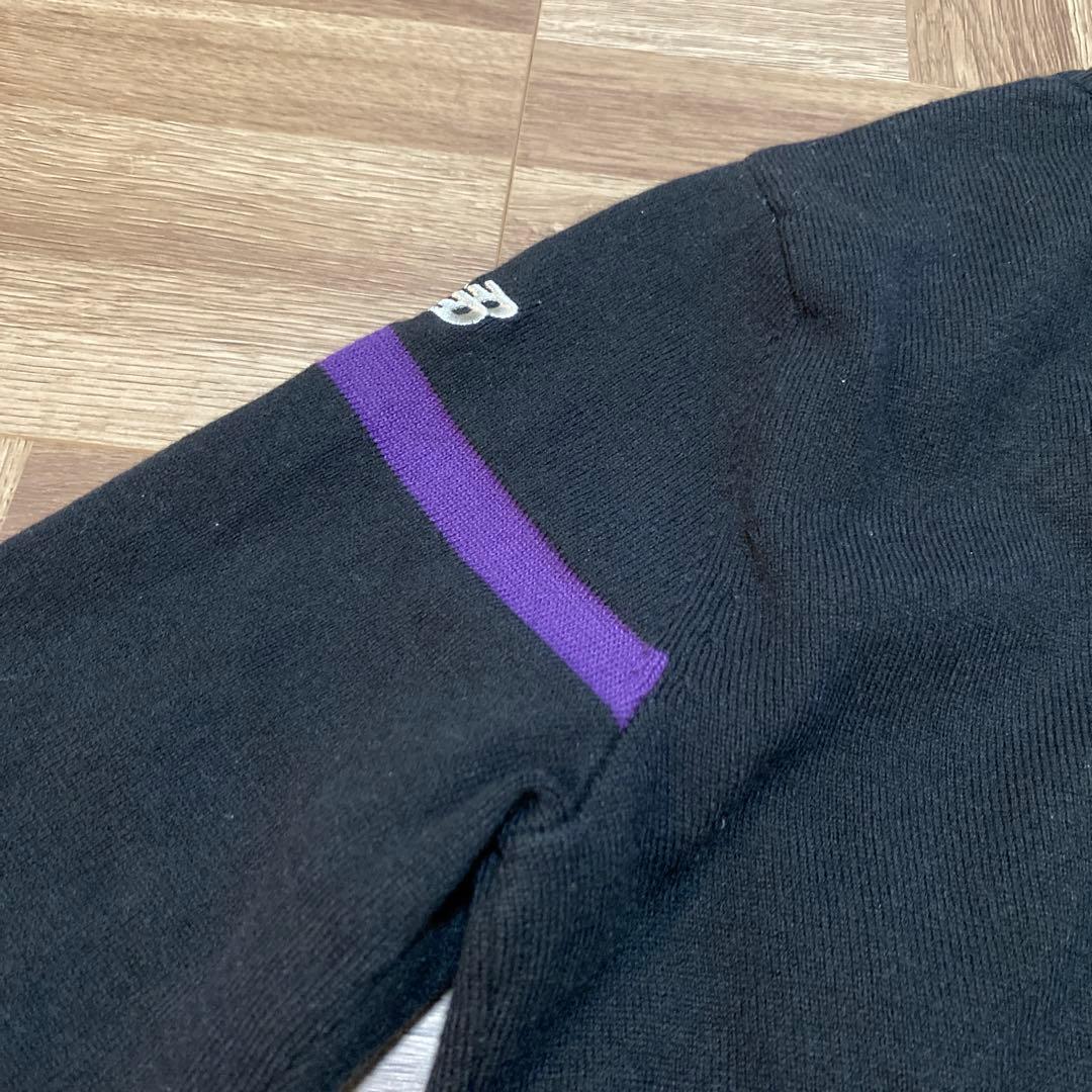 美品♡ニューバランスゴルフ♡ニットジップジャケット♡ブラック♡ホワイト♡S
