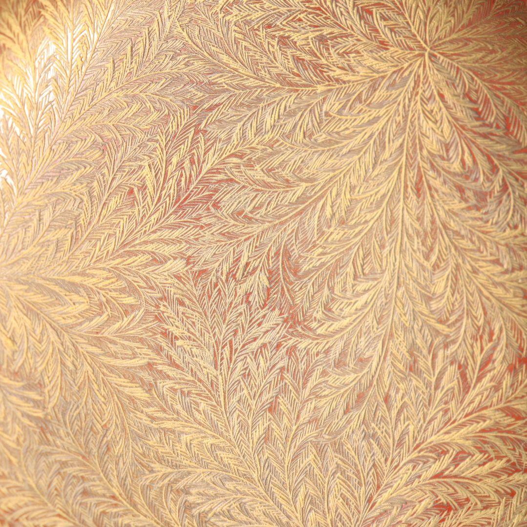 森下弘堂作 朱塗 沈金 香合 輪島塗 共箱　C974