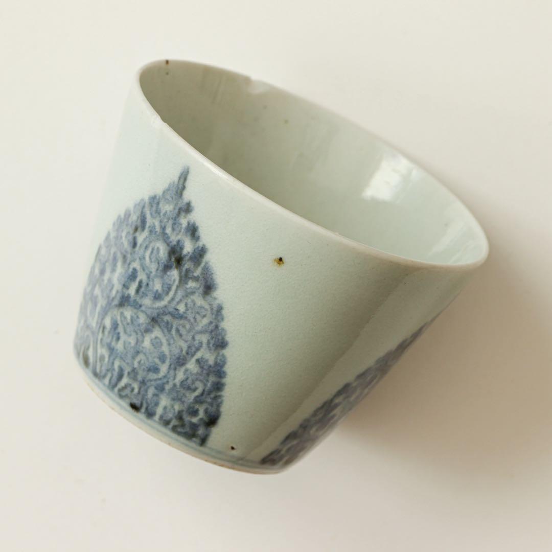 古伊万里　伊万里　江戸　中期　型紙摺　印判手　蕎麦猪口　金継ぎ　材料