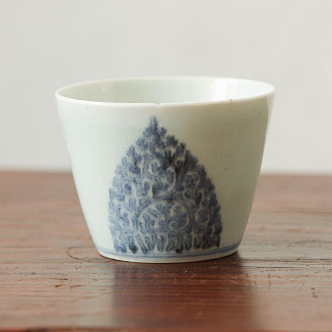 古伊万里　伊万里　江戸　中期　型紙摺　印判手　蕎麦猪口　金継ぎ　材料