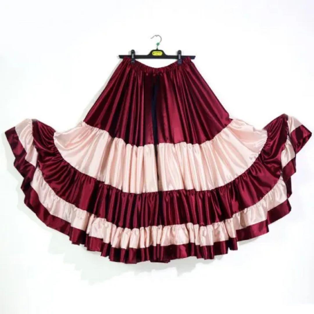 ２５ヤードスカート　 ワインレッド