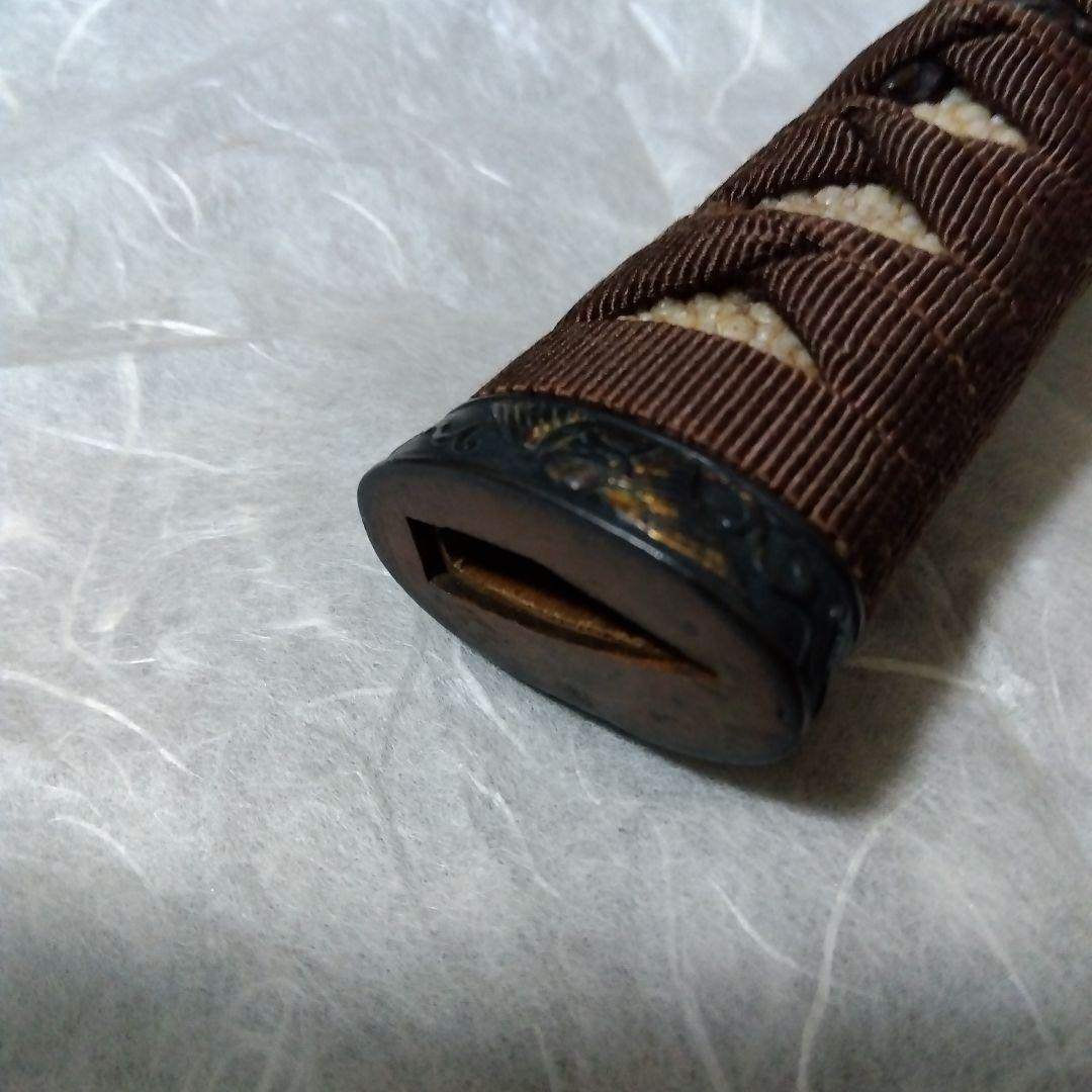 【再値下げ】武具　柄前　長さ21.5cm　刀、長脇差用　縁頭、目貫１作物　花鳥図