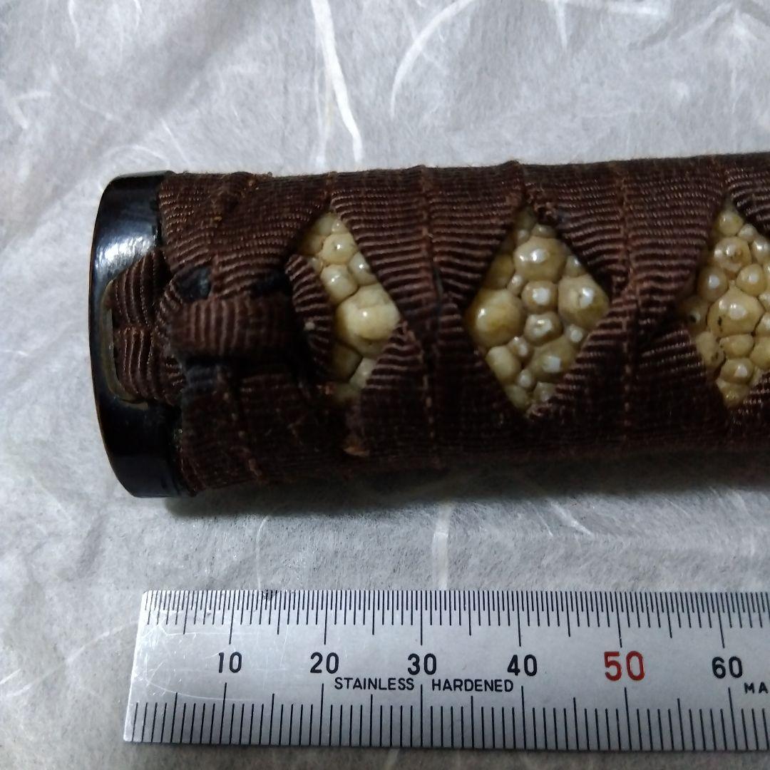 【再値下げ】武具　柄前　長さ21.5cm　刀、長脇差用　縁頭、目貫１作物　花鳥図