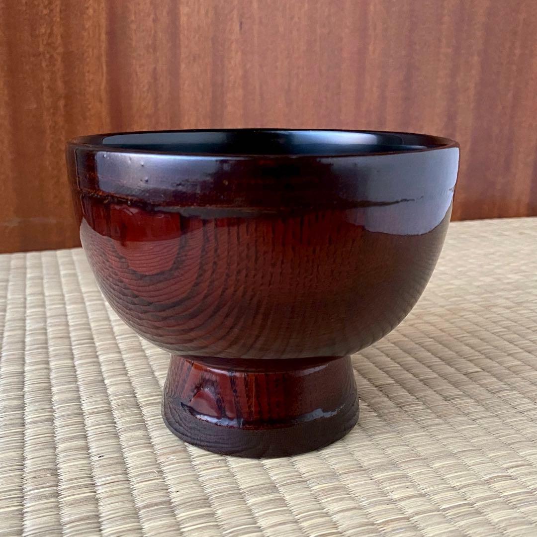 合鹿椀②未使用 輪島塗 けやき 木地呂 合鹿椀 布着せ 内黒
