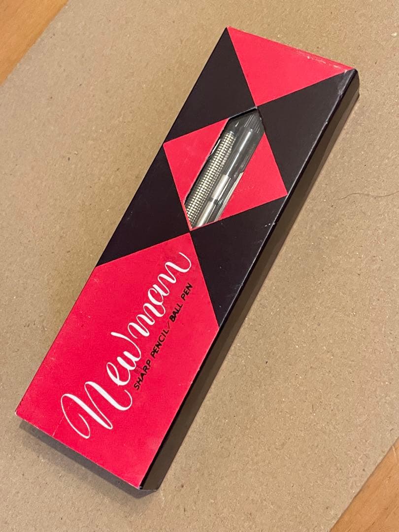 廃盤！ NEWMAN 1970年代 蝕刻 食刻 格子柄 ペンセット　新品未使用