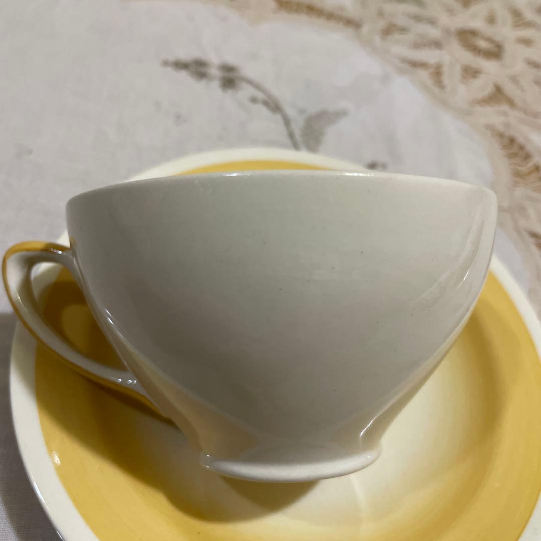 538スージークーパーデザインのカップとソーサーセット羽グレーリーフ