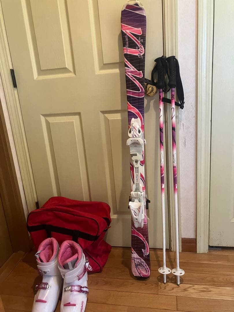 Hartスキーセット ピンク/ホワイト127センチ