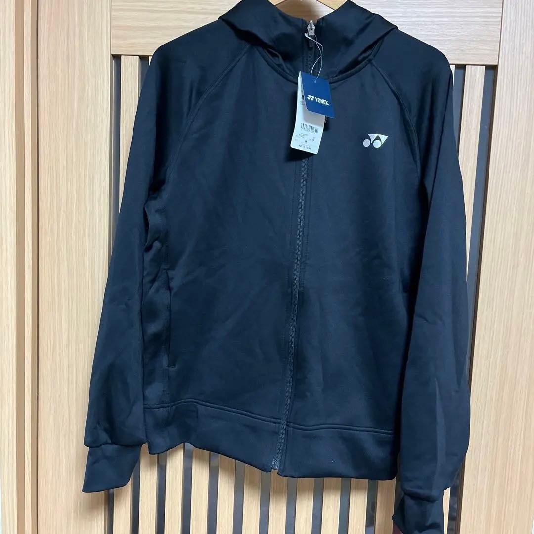 新品　YONEX ユニ　スウェットパーカー　ジッパー付き　M ブラック