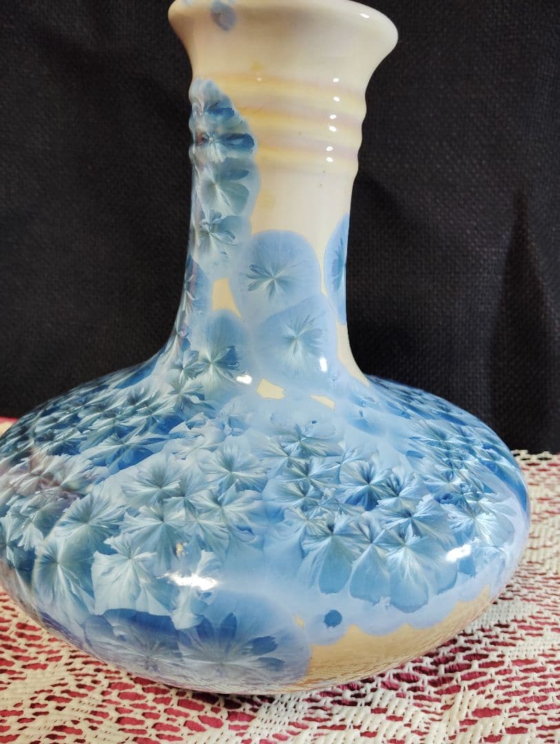 花柄 陶器 花瓶