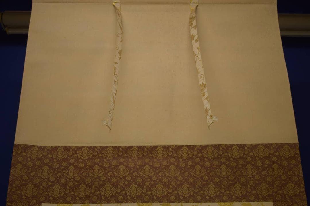 真作/清風/早春/小禽図/桐共箱付/布袋屋掛軸HI-807