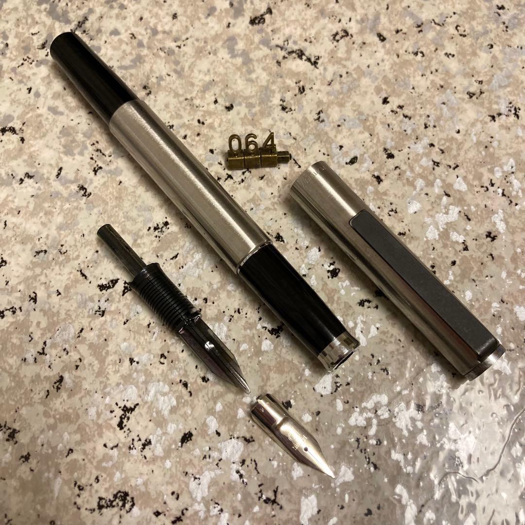 #064 オーバーホール済み 万年筆 プラチナ PLATINUM 14k WG