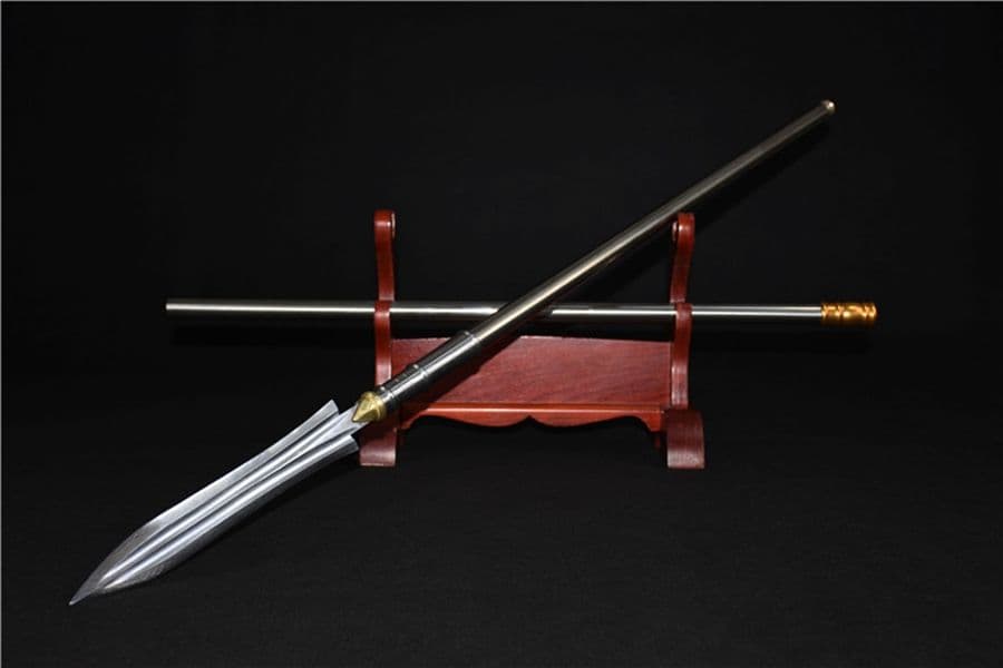 模様竜胆銃 古兵器   武具　刀装具　日本刀　模造刀   居合刀 長尺