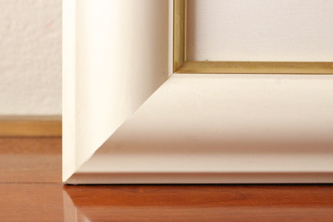 No5055 額装　金謙伊　コスモス　油彩　大作　直筆サイン　風景画　送料無料