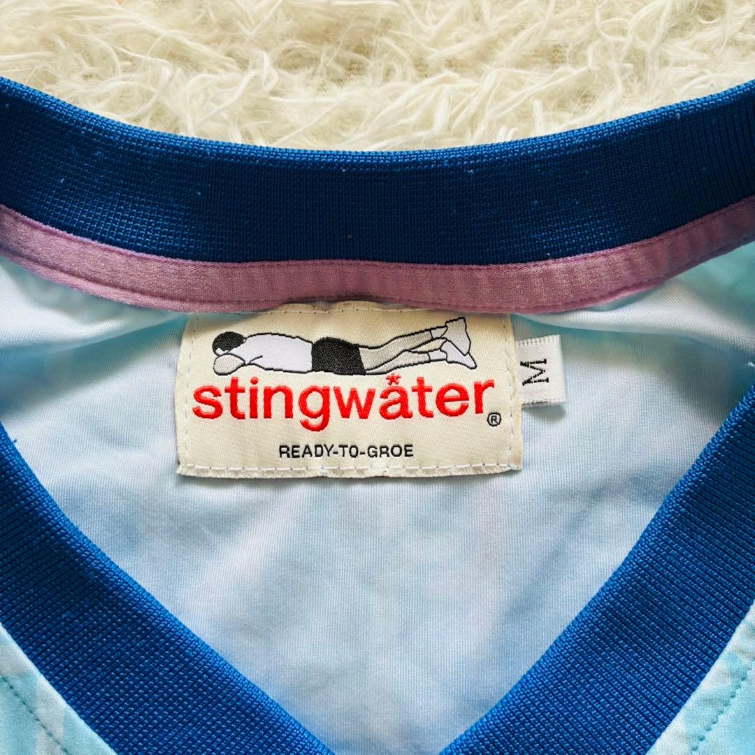 希少 Stingwater サッカーシャツ 総柄 プリント M（B54）