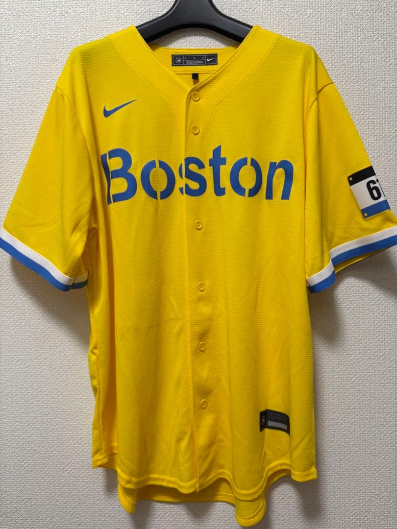 ボストンレッドソックス　シティコネクトユニフォームLサイズ　背番号2