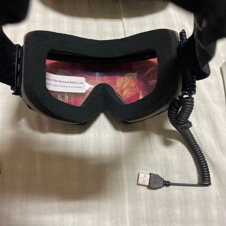 新品Hubo sport 電熱ゴーグル バッテリーUSBで携帯用のものを接続可能