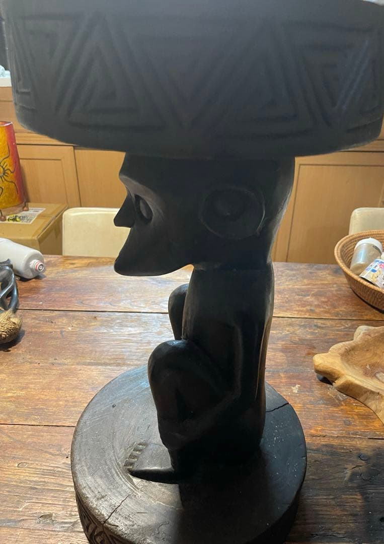 ☆アフリカンスタイル ☆チェアー☆椅子☆スツール☆重量感有り