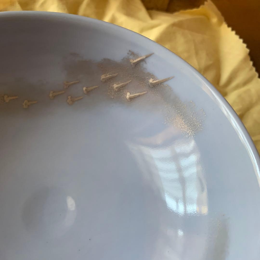 冨田理光作　メダカ夏茶碗