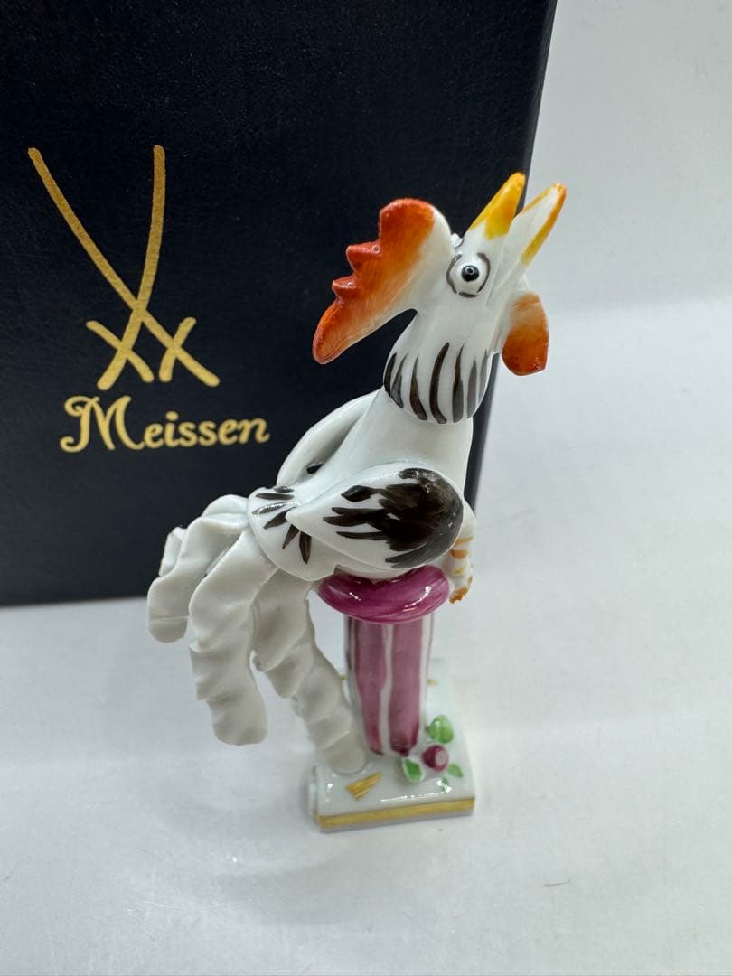 極美品 Meissen マイセン 干支シリーズ　フィギュリン 鳥　トリ　酉