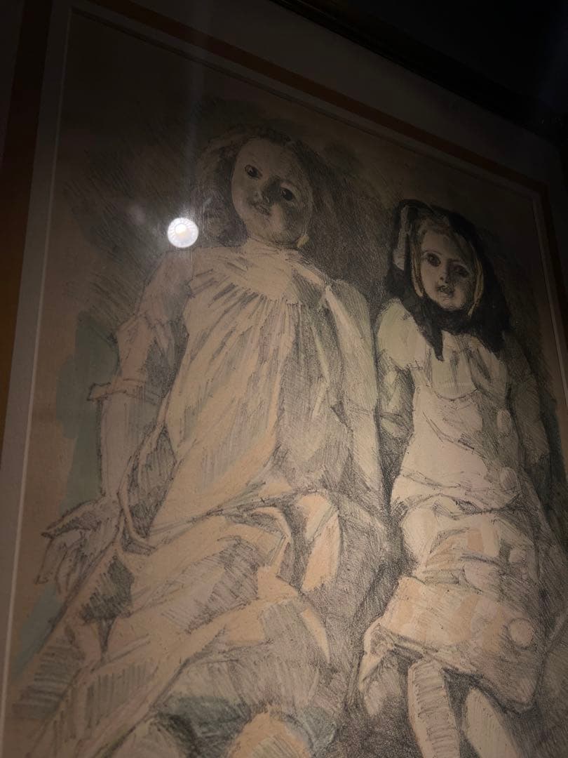 限定100 小磯良平　【人形二体】　lithograph