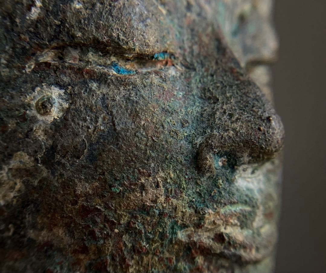 【悟り仏。タイ青銅古仏】アユタヤ王朝初期〜中期14〜15世紀頃 骨董仏教美術彫刻