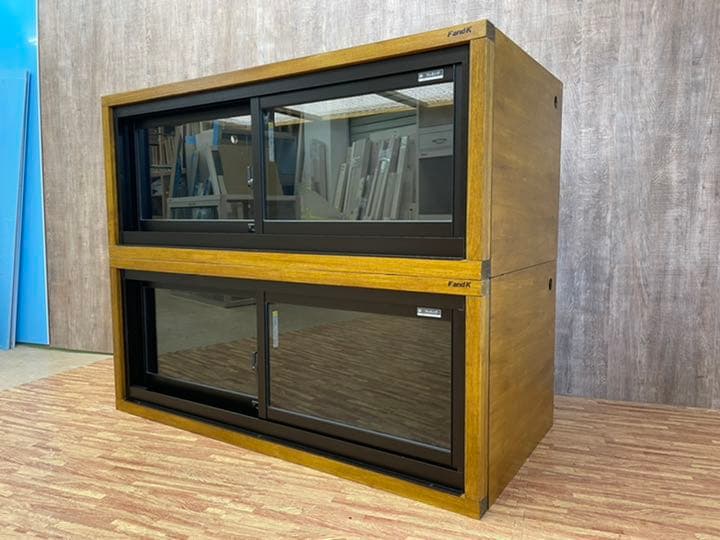 ＦandＫ爬虫類木製ケージ　アルミサッシ仕様　オーダー可能