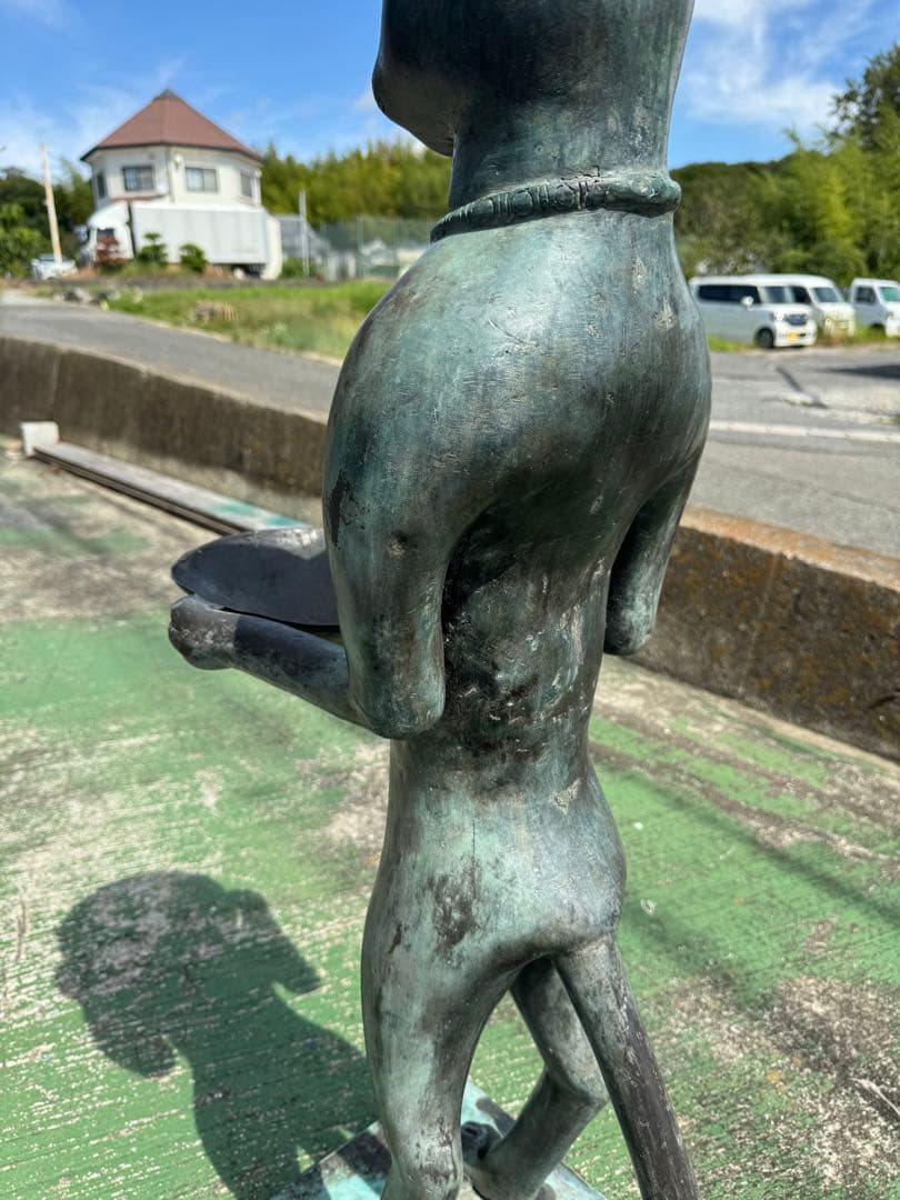 もちさん専用です。大きな猫のブロンズ像 高さ104cm アンティーク調 彫刻