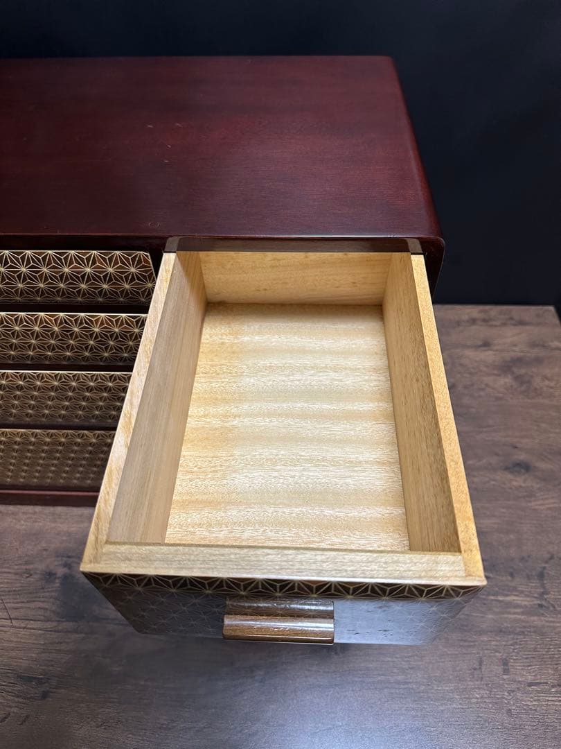 【伝統工芸】箱根細工 木象嵌 寄木家具　箱根寄木細工