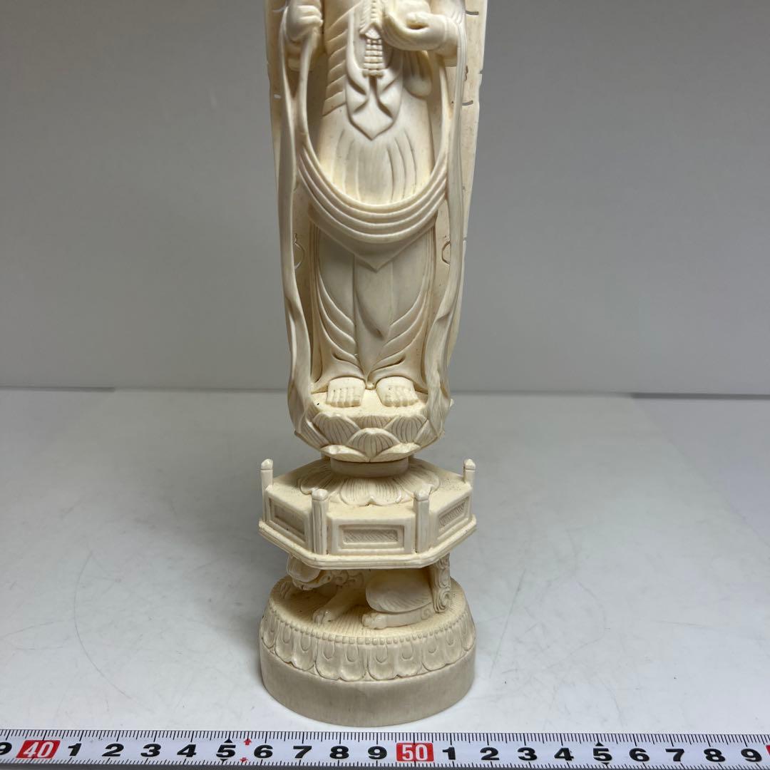 極上和彫在銘観音　626g/29.5㎝　東Y8-0123☆2Fトトル