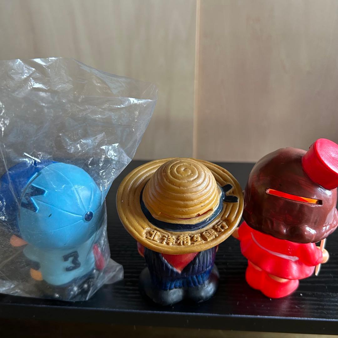 昭和レトロ ソフビ 貯金箱 企業物 新品未開封あり こけし 人形 置物