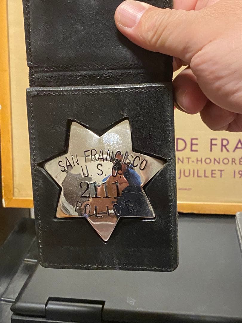 米製ポリスバッジ レプリカ 手帳型ケース付SAN FRANCISCO USO