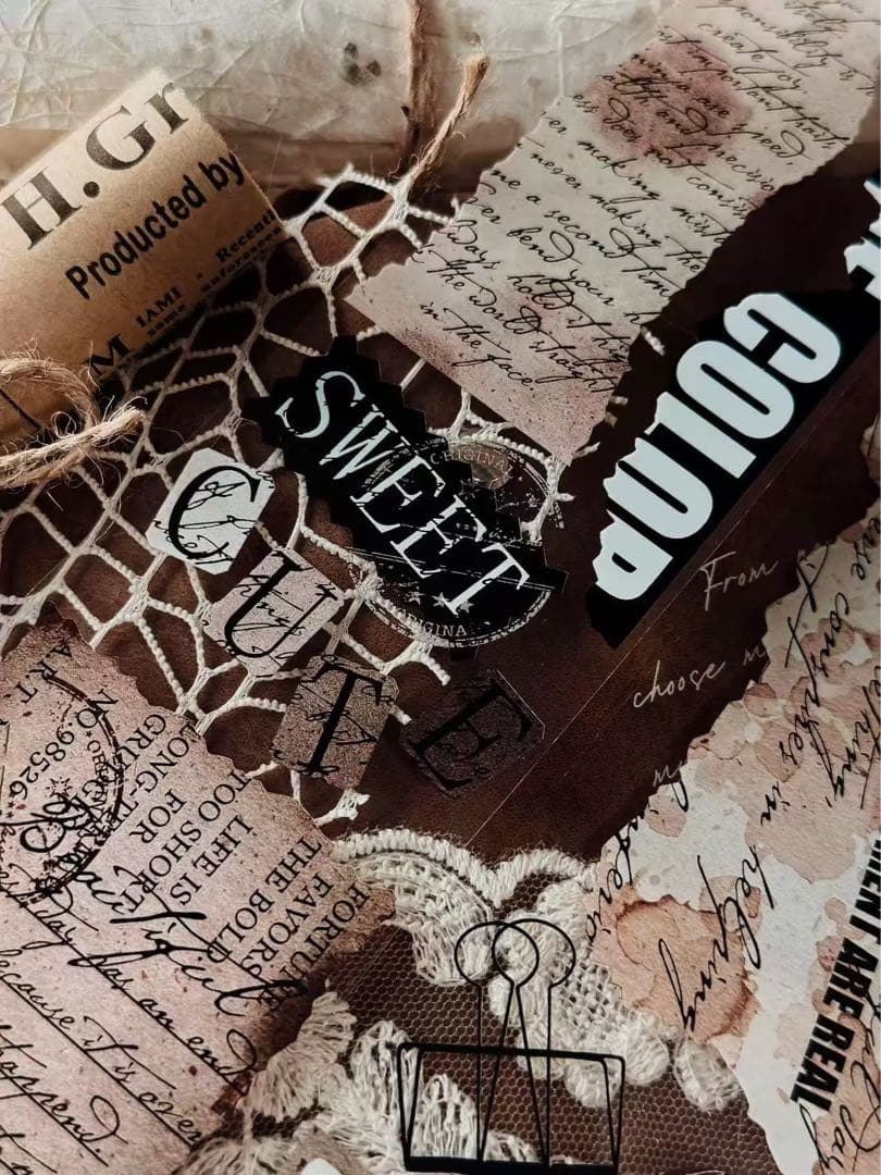 霖蓝汐原创手账《古韵纸章》海外マスキングテープ　マステ 【2647】