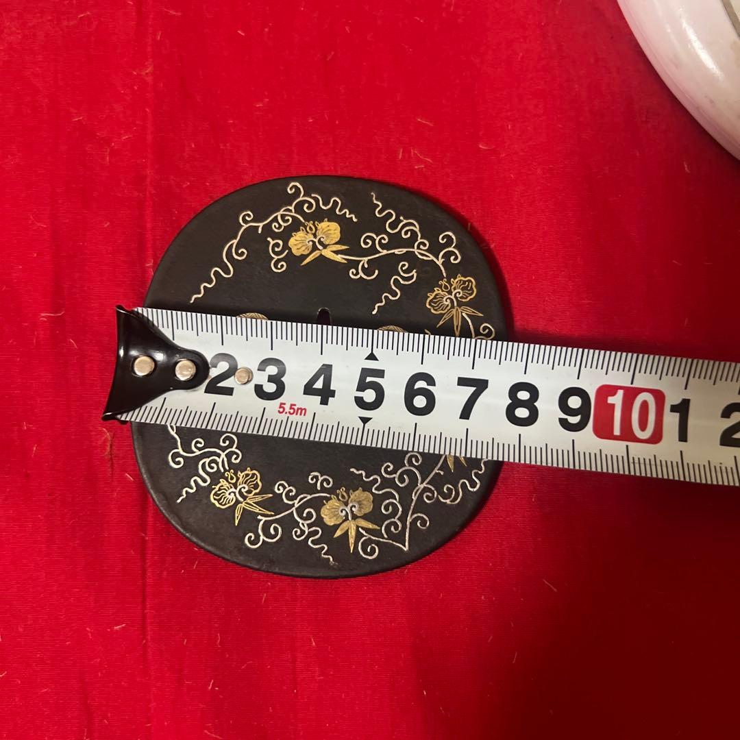 刀装具　鍔　金銀象嵌　木箱